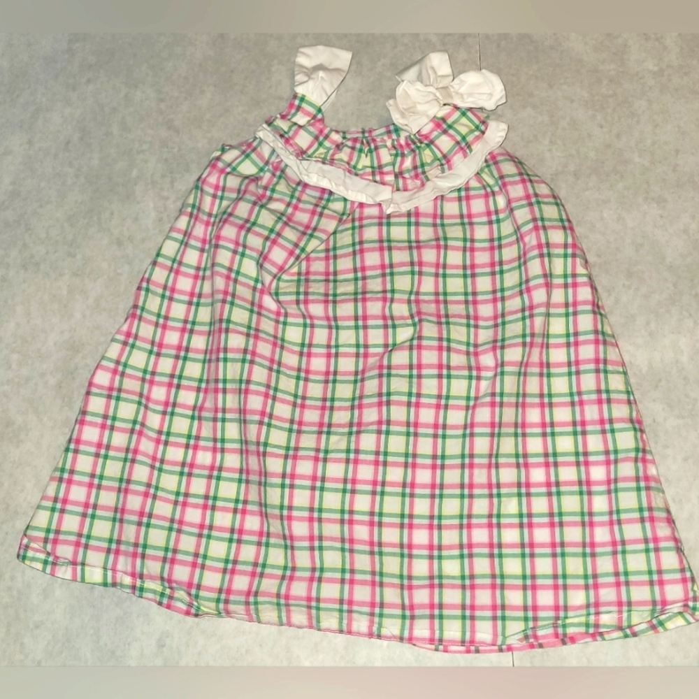 2T Gymboree Pink Green Yellow plaid dress